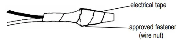 LightingDirect F5009CB Campanile 4 Light Hanging Lantern Instruction Manual - electrical tape