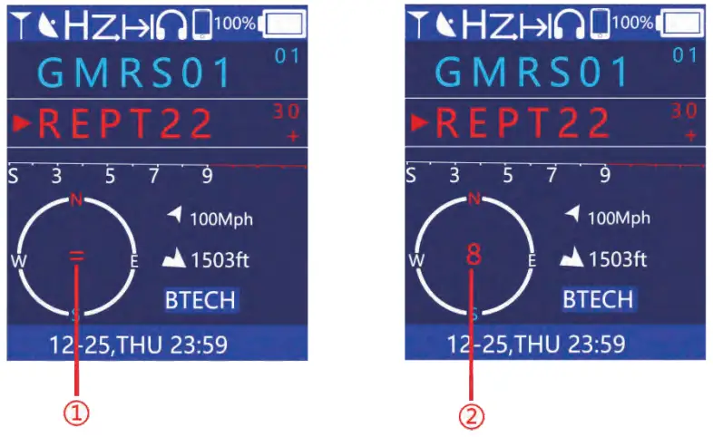 BTECH GMRS PRO GMRS Two Way Radio-Electronic compass