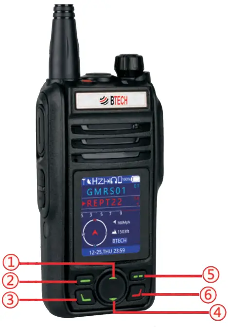 BTECH GMRS PRO GMRS Two Way Radio-Keypad