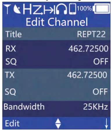 BTECH GMRS PRO GMRS Two Way Radio-memory