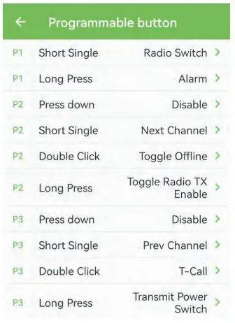 BTECH GMRS PRO GMRS Two Way Radio-programming button