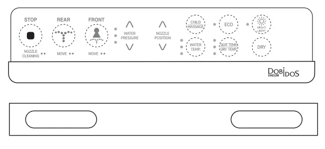 DAELIM Dob Idos Electric Toilet Bidet Seat-control batteries