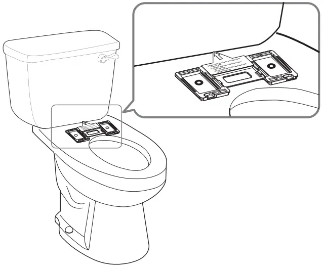 DAELIM Dob Idos Electric Toilet Bidet Seat- fixing plate