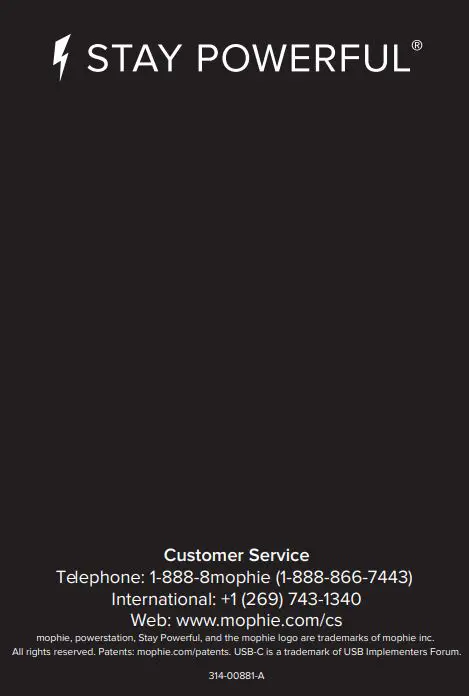 mophie Powerstation Go Rugged Compact Battery - Customer Service