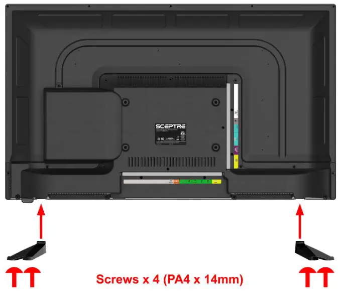 SCEPTRE E325BD-SRD-UG - ATTACHING & REMOVING THE BASE