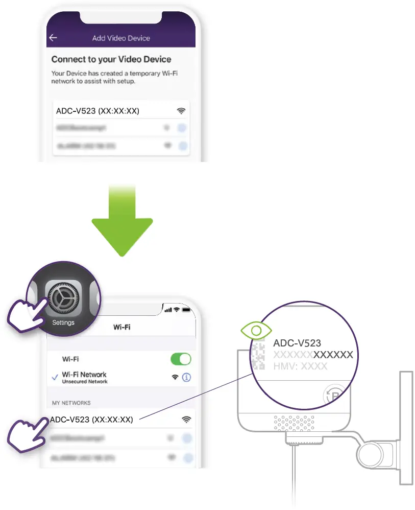 Connect to Camera’s Temporary Wi-Fi Network