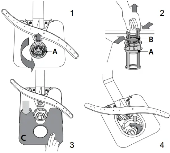 Whirlpool WFC3C33PFUK Freestanding Dishwasher - FILTER