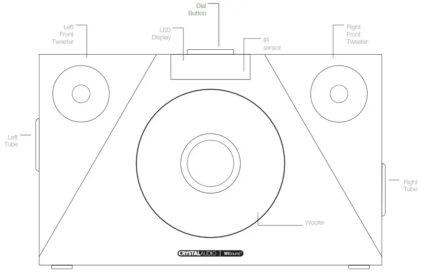 CRYSTAL AUDIO 3D 74 3D Sound Wireless Speakers - Front View