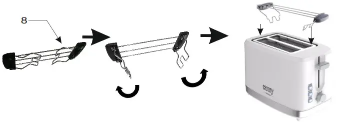 ALDLER EUROPE CR 3219 2 Slices Toaster - overview 2