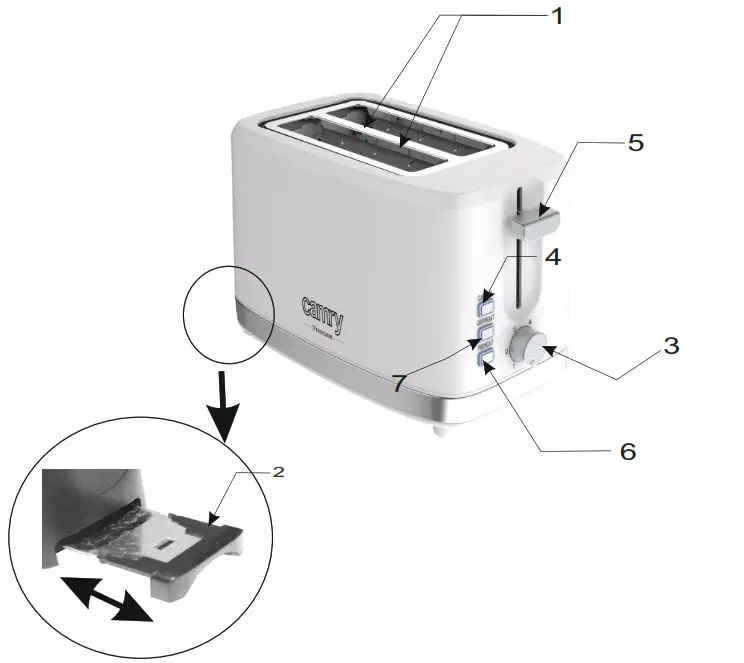 ALDLER EUROPE CR 3219 2 Slices Toaster - overview