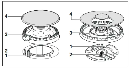 BOSCH NGMP677UC Gas Cooktop - Burner