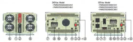 AIMS POWER 7000 Watt 24 Volt to 240Vac Power Inverter - power