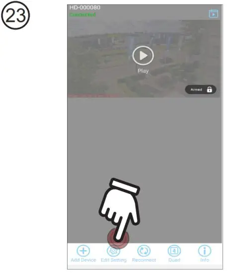Alecto DVC136IP Camera with Android App - Edit Setting