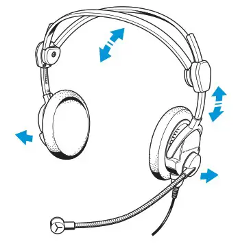 SENNHEISER HMD 46 Air Traffic Control Headset - Putting on the headset