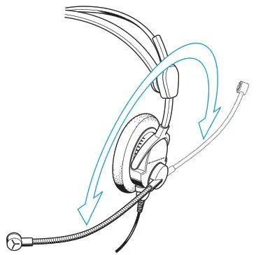 SENNHEISER HMD 46 Air Traffic Control Headset - Turning the microphone boom
