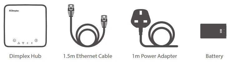 DIMPLEXHUB Hub For Control App Wifi Controlled Electric Heating - What’s included