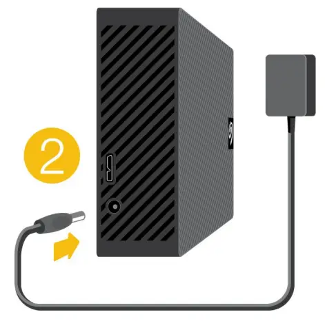 SEAGATE STLH500400 Expansion Desktop - Connect power 1