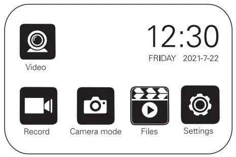 ROYAL DC400HD Dual Channel Dash Camera - Main Menu