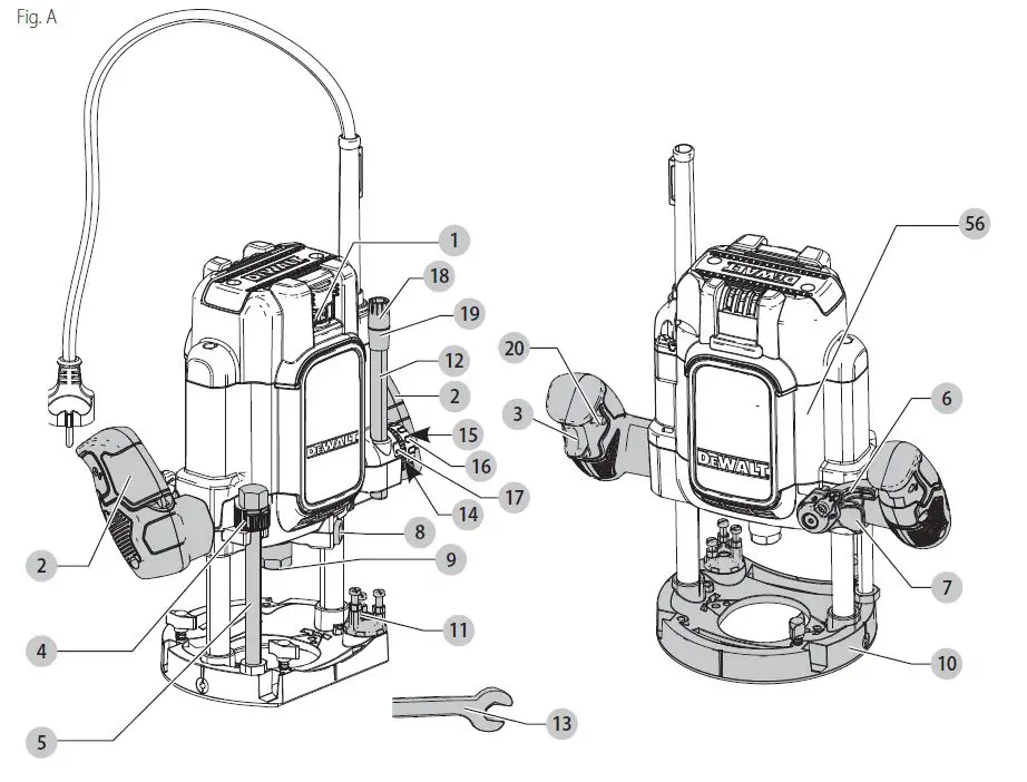 DEWALT-DWE625-3-Peak-HP-Electronic-Variable-Speed Router-1