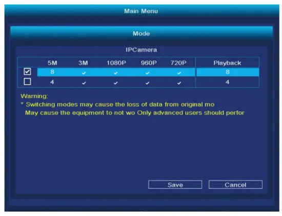 Kruger Matz KM2240 Wi-Fi Surveillance Projector System - Change the display mode