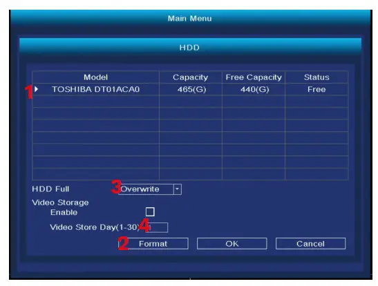 Kruger Matz KM2240 Wi-Fi Surveillance Projector System - HDD management