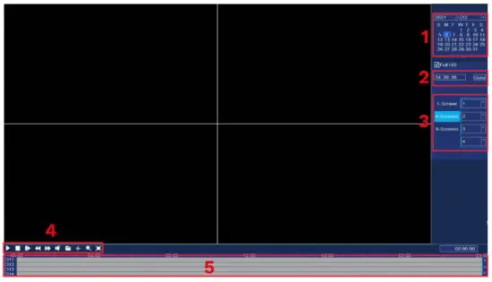 Kruger Matz KM2240 Wi-Fi Surveillance Projector System - Playback