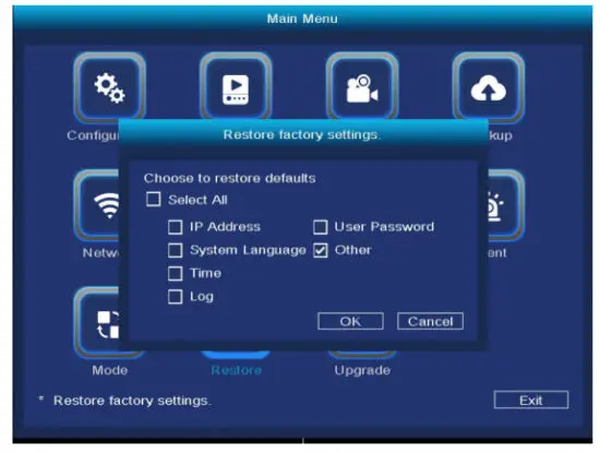 Kruger Matz KM2240 Wi-Fi Surveillance Projector System - Reset to Default