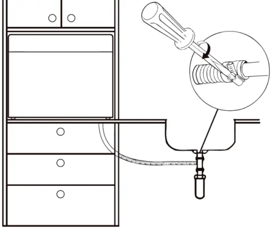 Installing the water drain