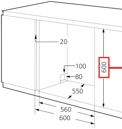 Installation dimensions