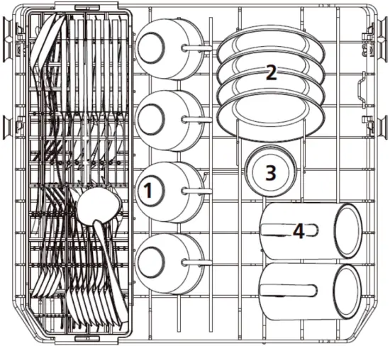 Upper crockery basket 
