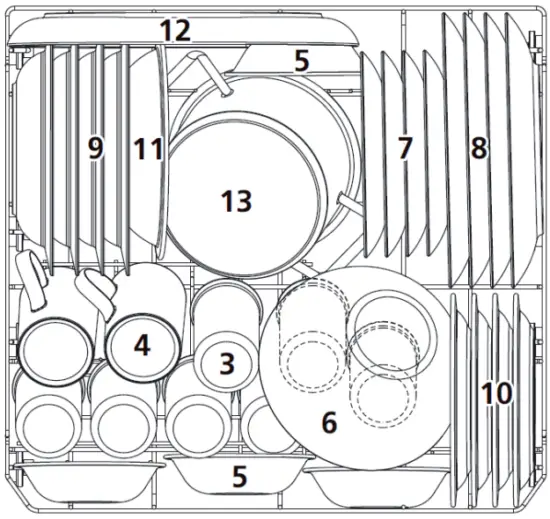 Lower crockery basket