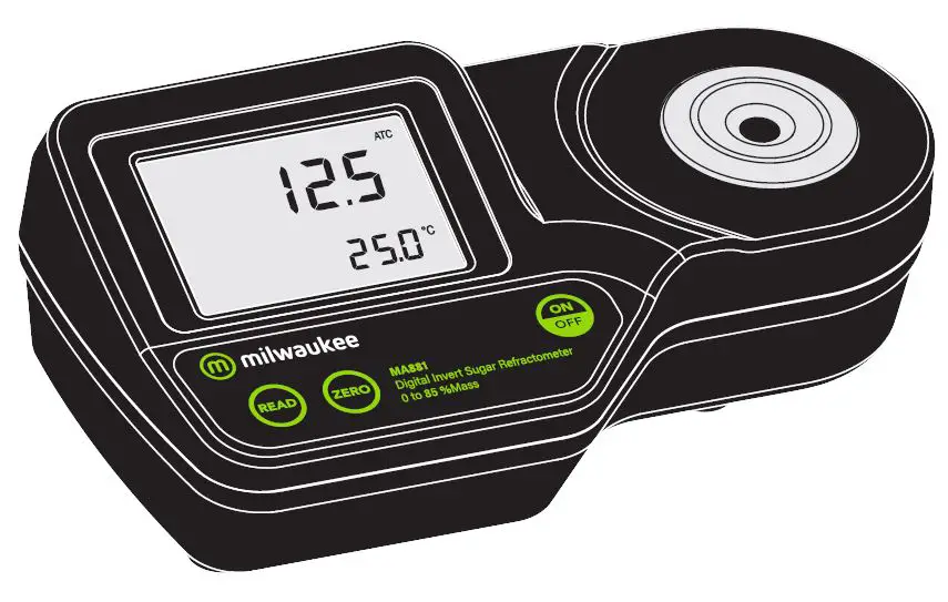 Milwaukee Ma881 Digital Invert Sugar Refractometer Instruction Manual