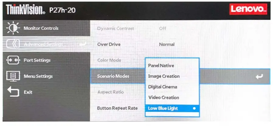 Lenovo ThinkVision Flat Panel Monitor - function
