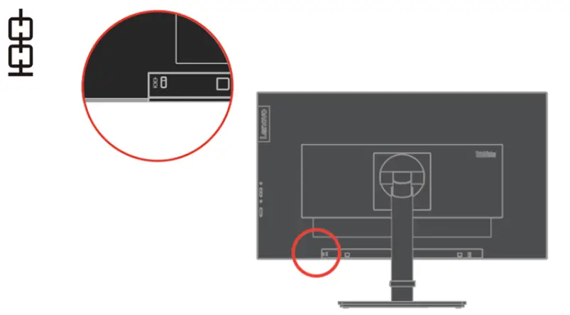 Lenovo ThinkVision Flat Panel Monitor - lock slot