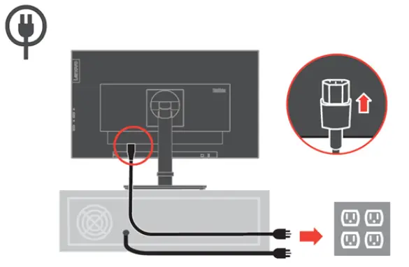 Lenovo ThinkVision Flat Panel Monitor - power