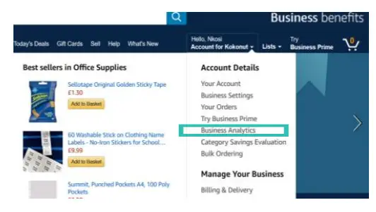 amazon basics How to download invoices in Amazon Business - fig 2