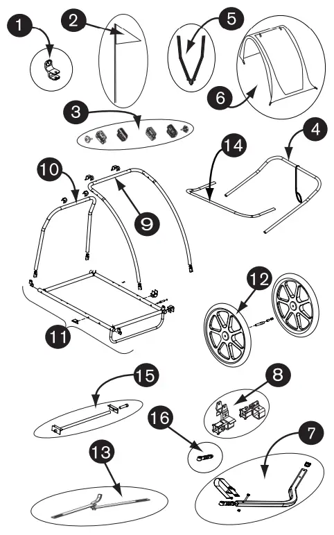 BURLEY 766981 Bee 2008 Solo Trailer - 15