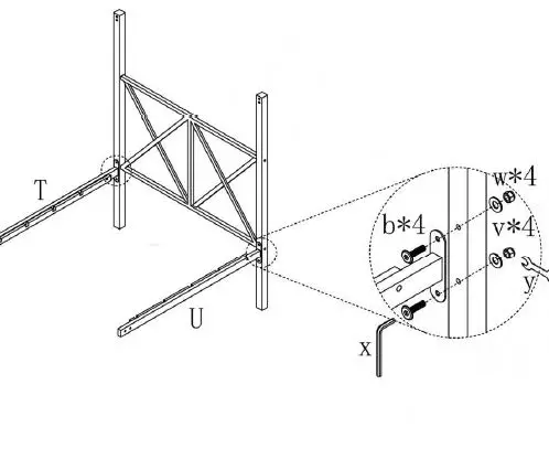 THE HOME DEPOT 747F 55 in. W Black Metal Canopy Bed Frame Full Size Platform Bed 4