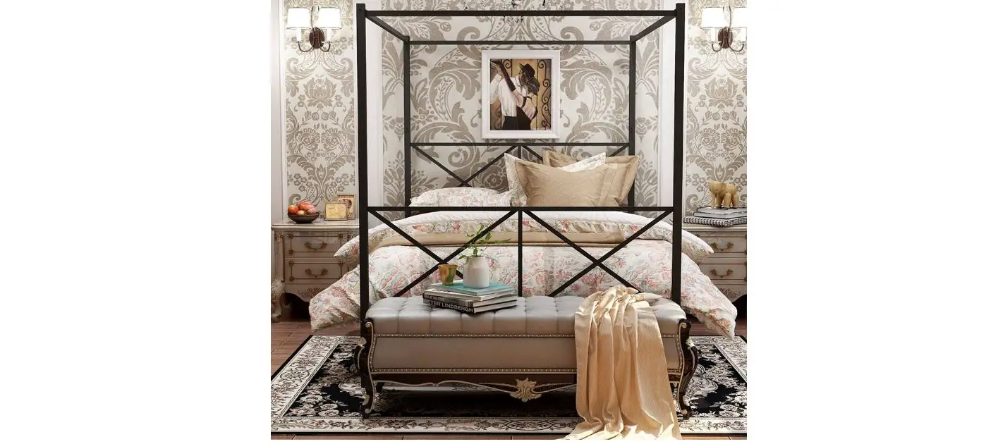 The Home Depot 747f 55 In. W Black Metal Canopy Bed Frame Full Size Platform Bed Instruction Manual The Home Depot 747f 55 In. W Black Metal Canopy Bed Frame Full Size Platform Bed Instruction Manual