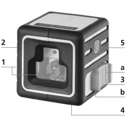 Laserliner CompactCube-Laser 3 Automatic Cross Line Laser with Lateral 90 Degree Laser and Slope Function-4