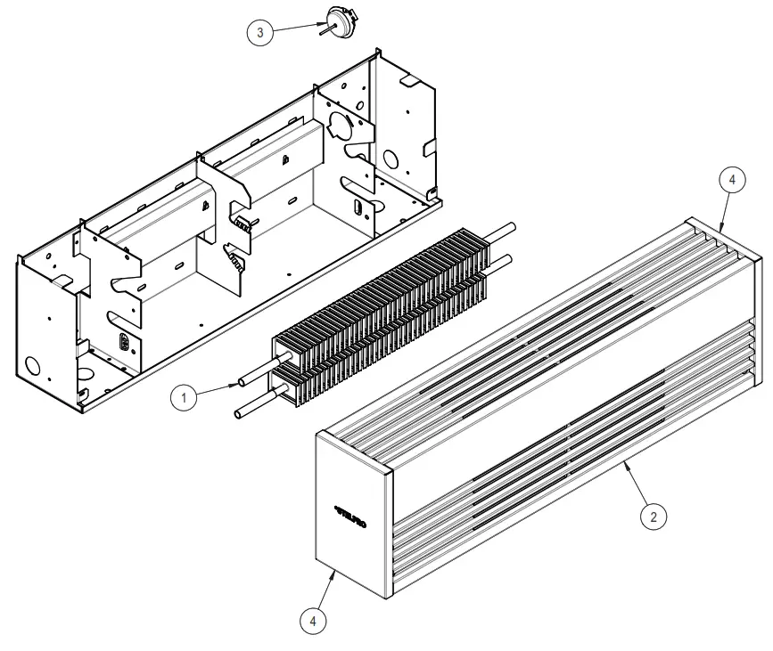 STELPRO AALUX4 Series Aluminum Architectural Baseboard - FIG