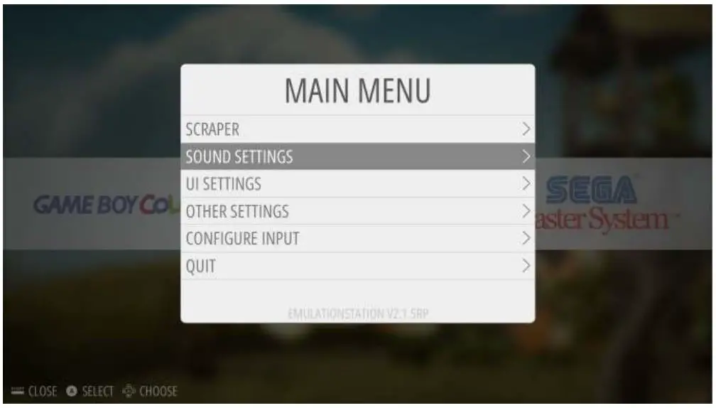 skg retrogaming SKG Retrobox Instruction Manual - The Main Menu