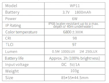 NEEWER-WP11-Underwater-LED-Light-FIG-8