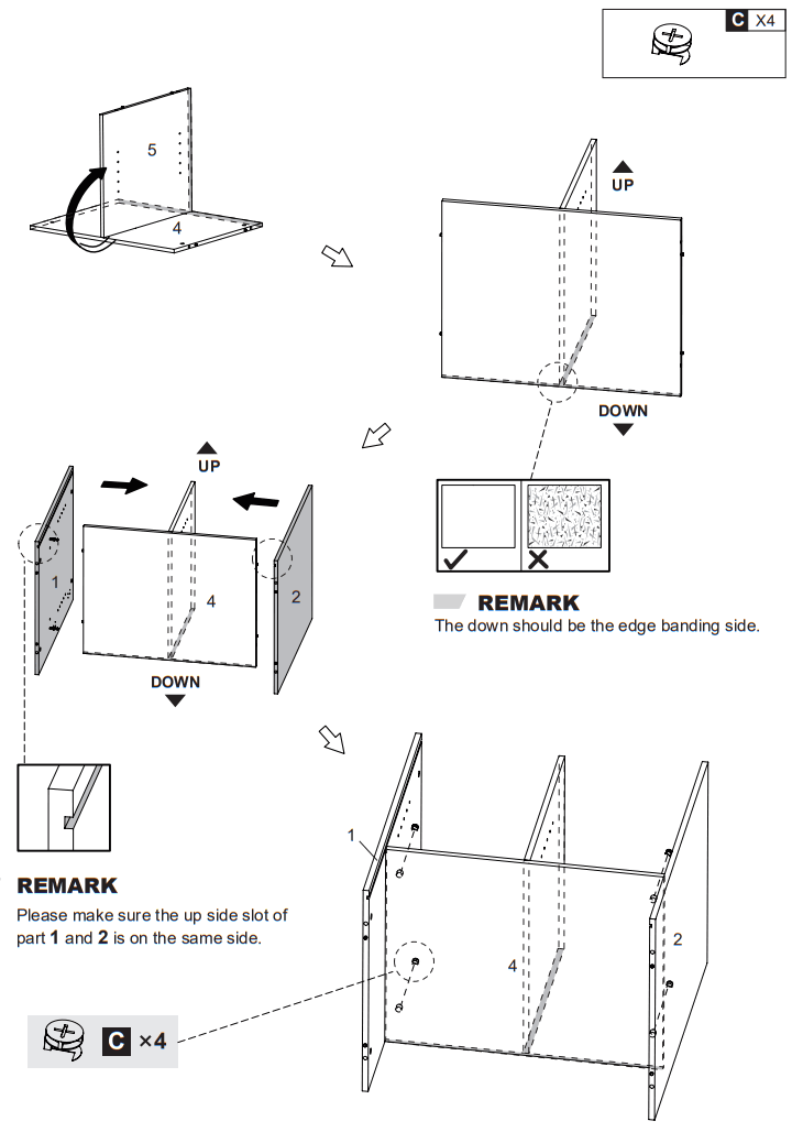 DEVAISE ADYJ002 Black Accent Storage Cabinets - 11
