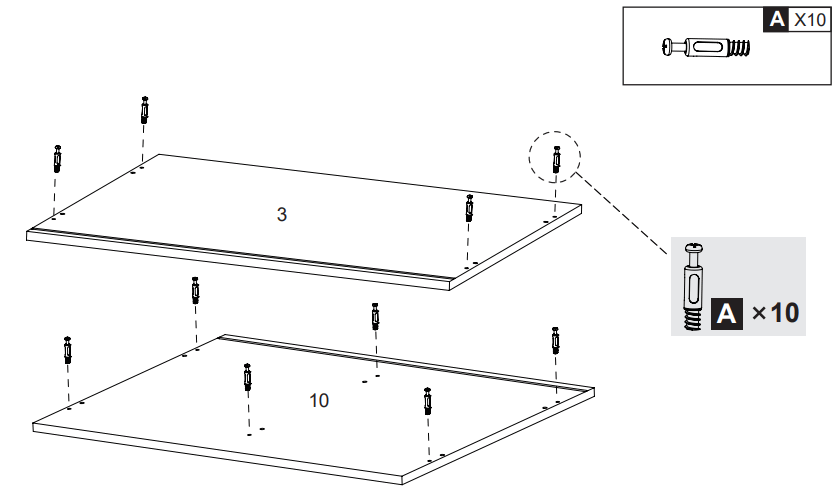 DEVAISE ADYJ002 Black Accent Storage Cabinets - 12