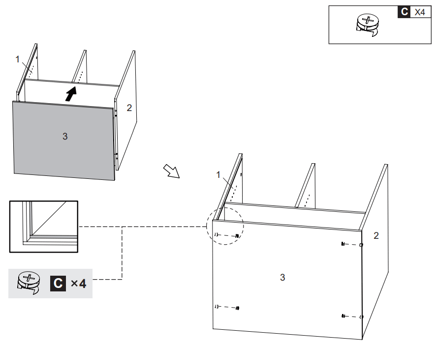 DEVAISE ADYJ002 Black Accent Storage Cabinets - 13
