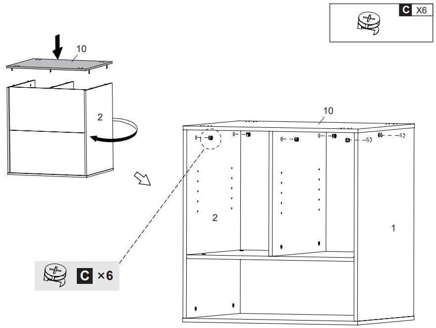 DEVAISE ADYJ002 Black Accent Storage Cabinets - 15