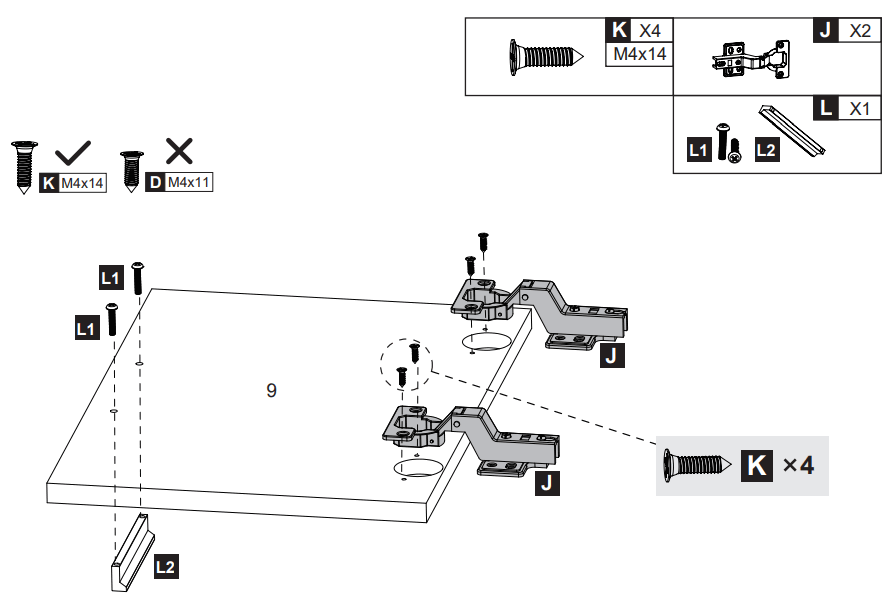 DEVAISE ADYJ002 Black Accent Storage Cabinets - 19