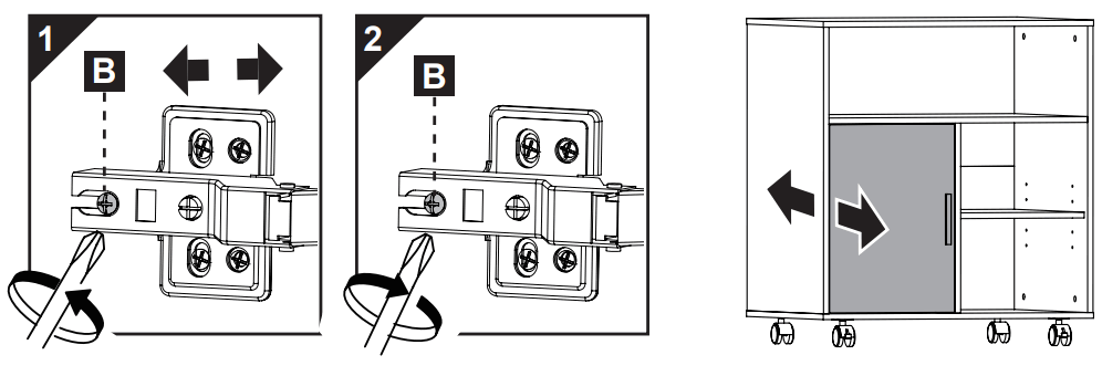DEVAISE ADYJ002 Black Accent Storage Cabinets - 23