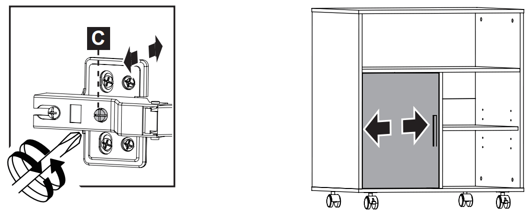 DEVAISE ADYJ002 Black Accent Storage Cabinets - 24